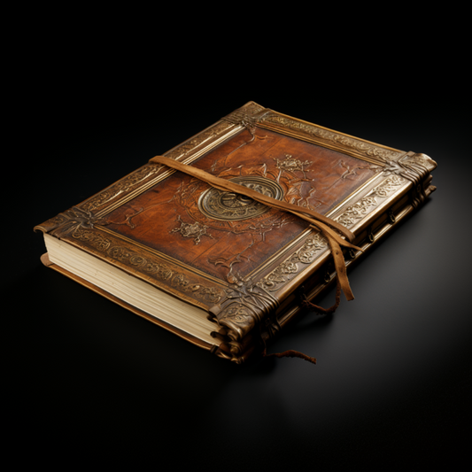 An antique book with golden lettering, representing the timeless quality of first editions.