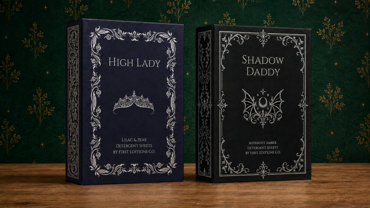 First Editions hardcover on a laundry shelf